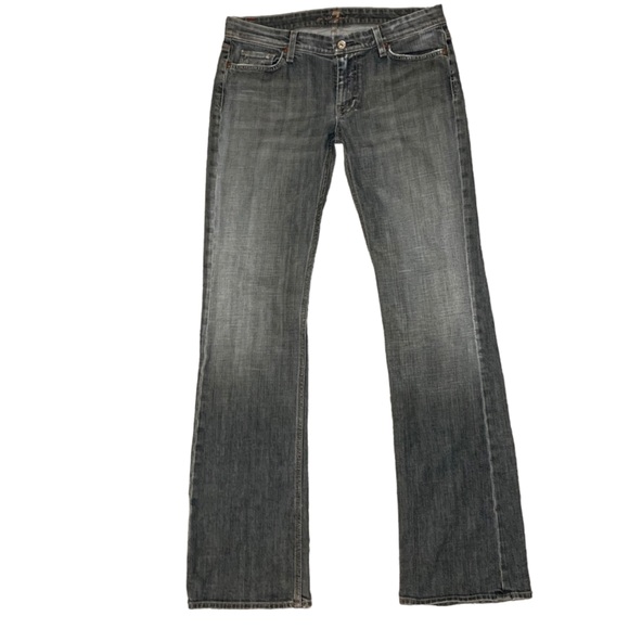 7 For All Mankind Denim - 7 For All Mankind Women’s Midrise Bootcut Gray Denim Jeans